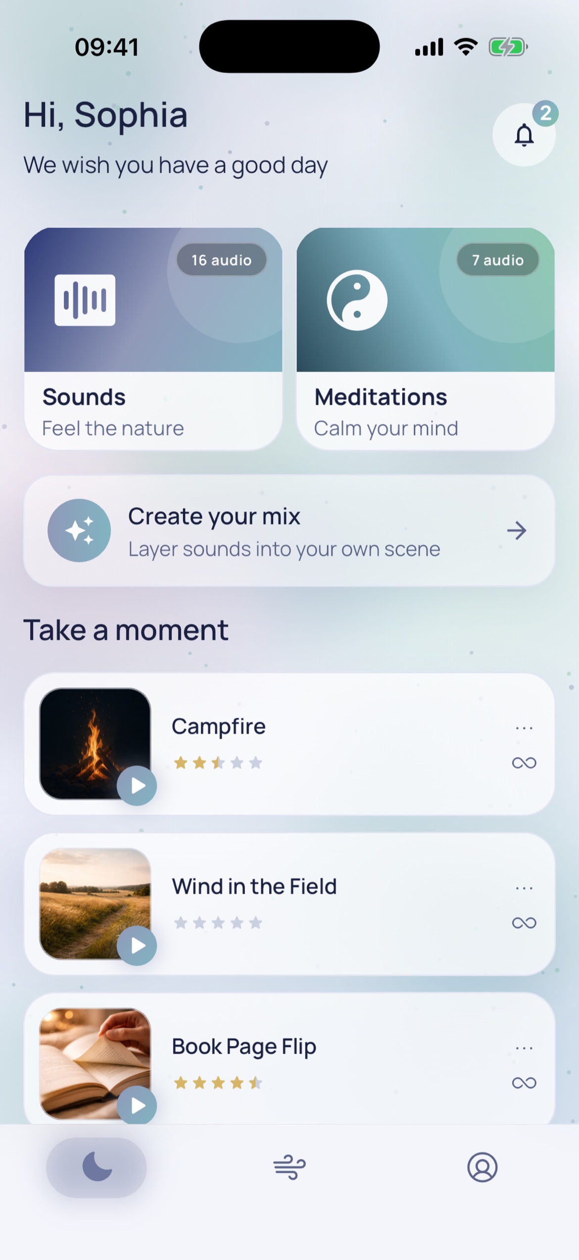 Home screen